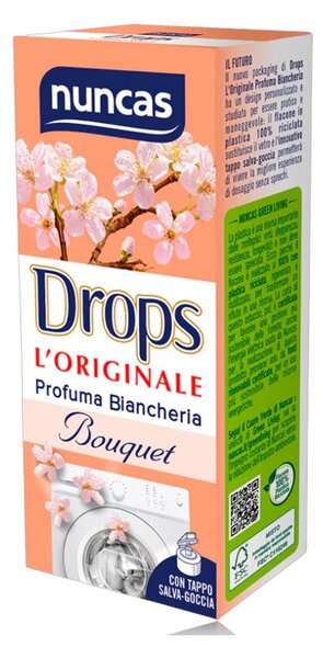 Nuncas Drops Profumabiancheria Bouquette 100ml Profumatore Liquido Concentrato per Lavatrice