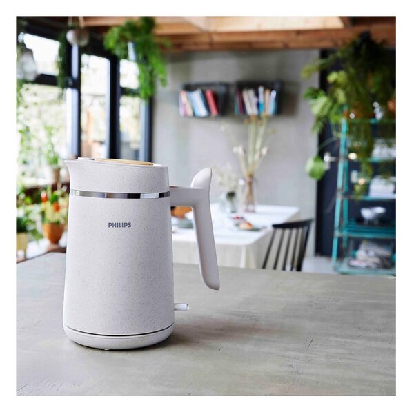 Philips HD9365/10 Bianco Satinato Eco Conscious Edition Bollitore 1.7L 2200W Indicazione Tazza Filtro Calcare AutoOff