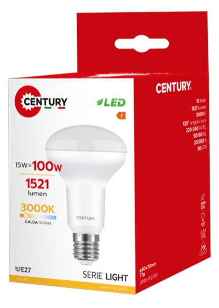 Century LR80-152730 Spot E27 15W Serie Light Led 1521lm 3000K 230V Equivalente 100w
