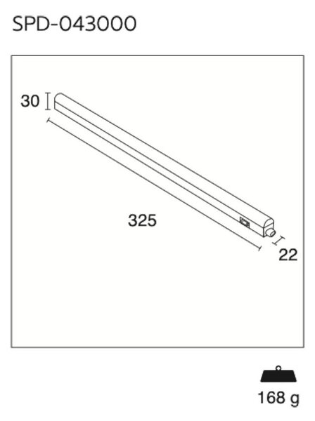 Century SPD-043000 Speedy White 30cm Plafoniera Lineare Innestabile Led 4W 400lm 3000K-4000K-6500K