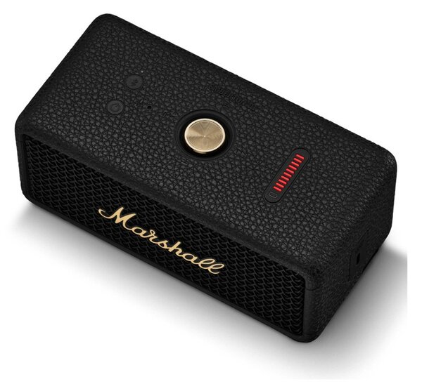 Marshall Emberton III Black and Brass Diffusore Amplificato Bluetooth LE Audio Ricaricabile Autonomia32h IP67