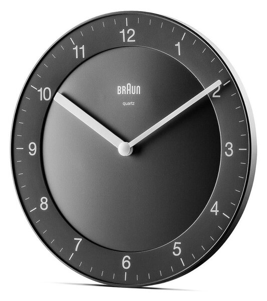 Braun BC06B Black Orologio da Parete Analogico Movimento al Quarzo Silenzioso