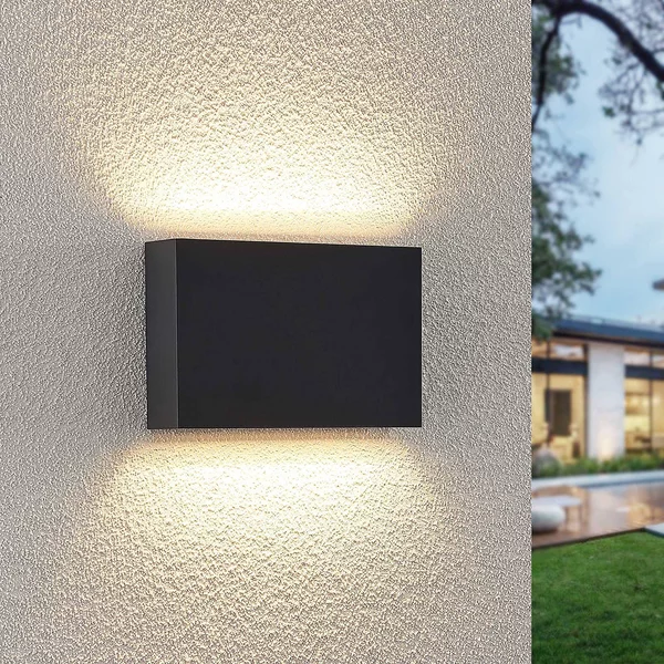 Applique da esterni a LED Jarte Lindby, Nero, Plastica, Moderno, Applique LED da esterni