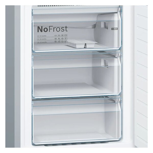 Bosch KGN392LDC Inox Look Frigorifero Combinato 203x60 NoFrost VitaFresh 0°C Inverter ManiglieIntegrate Serie4
