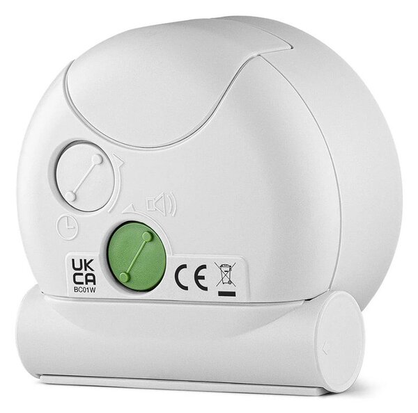 Braun BC01W White Orologio Analogico Quarzo Sveglia Crescendo Snooze Luce Lancette Punta Luminosa