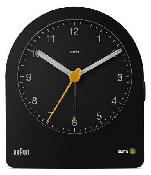 Braun BC22B Black Orologio Analogico Quarzo Sveglia Crescendo Retroilluminazione Continua Lancette Punta Luminosa