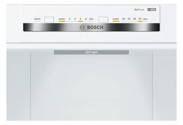 Bosch KGN392LDC Inox Look Frigorifero Combinato 203x60 NoFrost VitaFresh 0°C Inverter ManiglieIntegrate Serie4