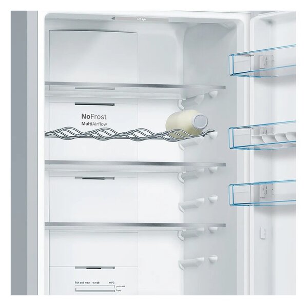 Bosch KGN392LDC Inox Look Frigorifero Combinato 203x60 NoFrost VitaFresh 0°C Inverter ManiglieIntegrate Serie4