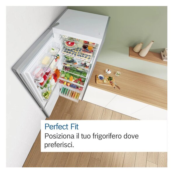 Bosch KGN36NLEA Inox Frigorifero Combinato 186x60 NoFrost Maniglie Integrate Serie2
