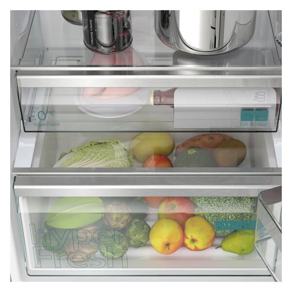 Siemens KG39NAICT Inox Frigorifero Combinato 203x60 NoFrost 2x hyperFresh Metal Backwall Display HC Maniglie iQ500