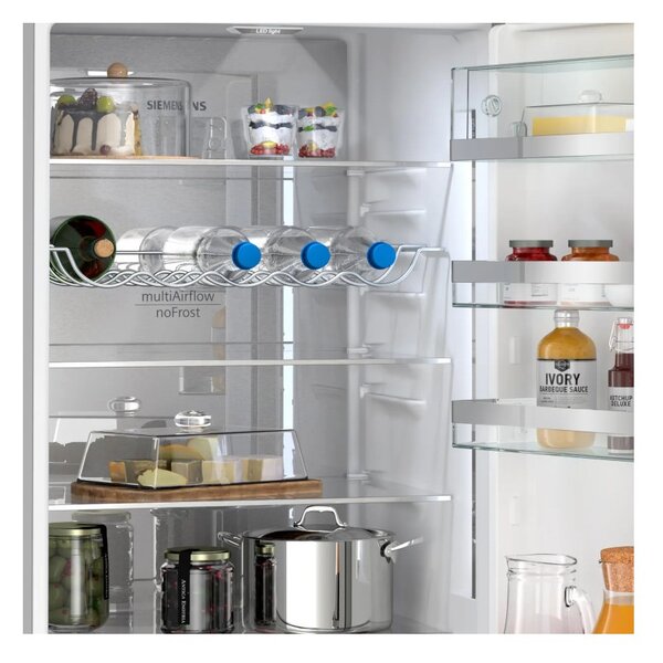 Siemens KG39NAICT Inox Frigorifero Combinato 203x60 NoFrost 2x hyperFresh Metal Backwall Display HC Maniglie iQ500