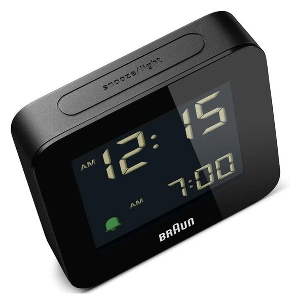 Braun BC09B Black Orologio Digitale LCD Sveglia Crescendo Snooze Luce