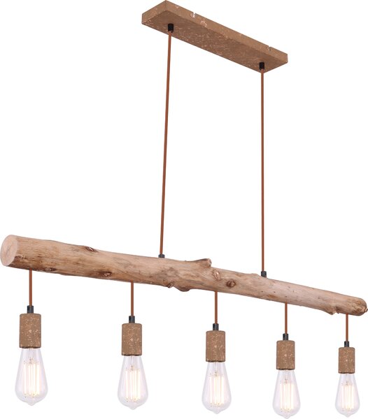 Globo Lighting Lampada a sospensione in metallo color ruggine, 5x E27