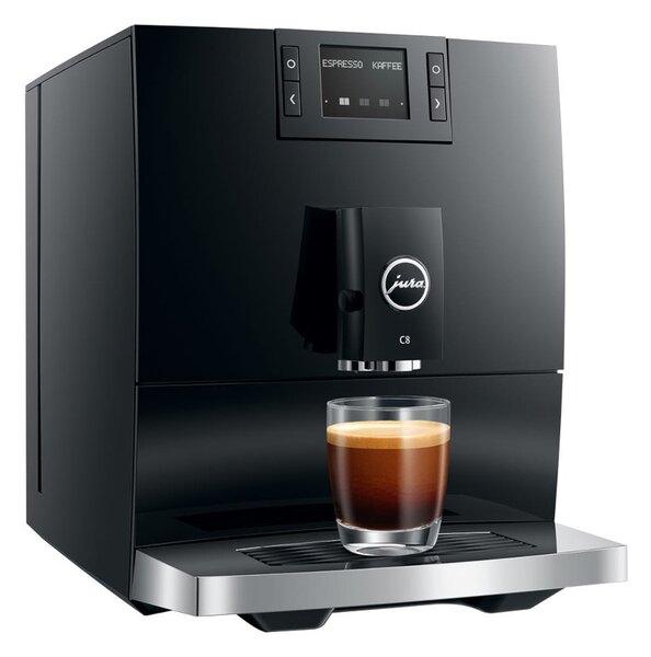 Jura C8 Piano Black Macchina Caffè Automatica 6 Funzioni 2 Erogatori Cappuccino
