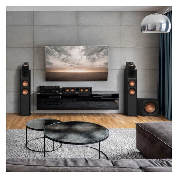 Klipsch R-600F Black Coppia Casse Pavimento 100W 2vie TwTromba2,5 2xW16,5 TractrixPort