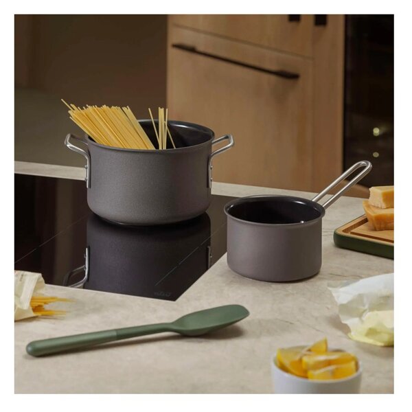 Eva Solo Casseruola 1,1L 13cm Grey Line Ceramica Slip-Let Antiaderente Funziona su Gas Elettrico Induzione Forno