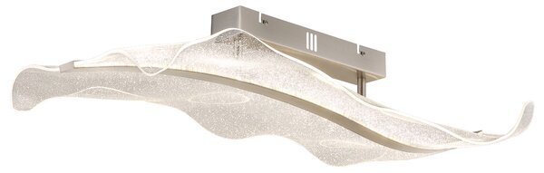 Globo Lighting plafoniera in metallo nichel opaco, LED