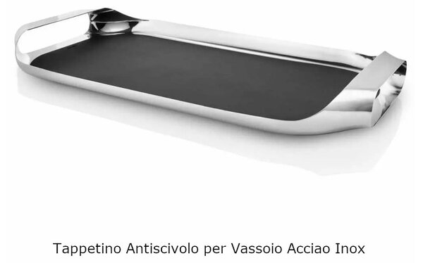 Eva Solo Tappetino Antiscivolo in Silicone Nero per Vassoio in Acciaio