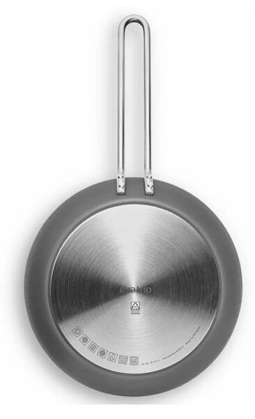 Eva Solo Padella 24cm Grey Line Ceramica Slip-Let Antiaderente Funziona su Gas Elettrico Induzione Forno