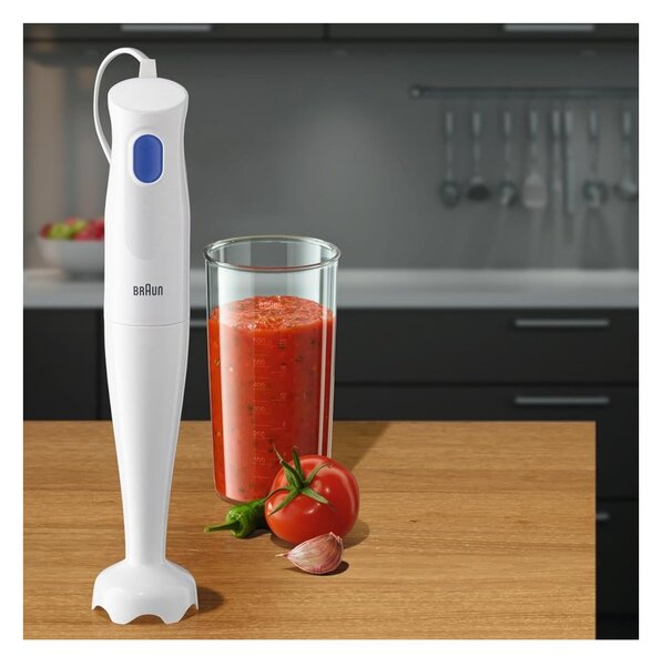 Braun MQ10.001P WH Minipimer 450 1Velocità Bicchiere Graduato