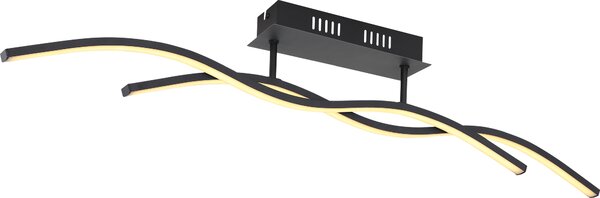 Globo Lighting|Lampada da soffitto in metallo nero, LED