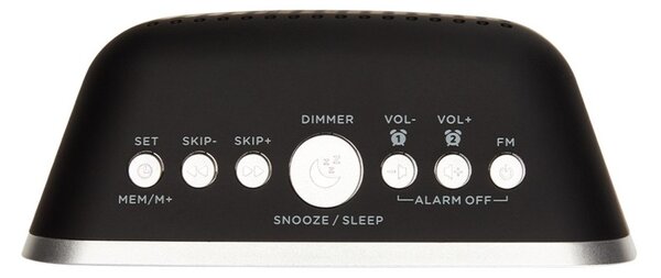 Aiwa CRU-19BK Black Radiosveglia FM Aux In 2x USB-CaricaTelefono 2x Sveglia Snooze Sleep