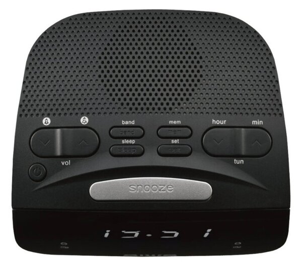 Aiwa CR-15 Black Radiosveglia FM 2x Sveglia Snooze Sleep