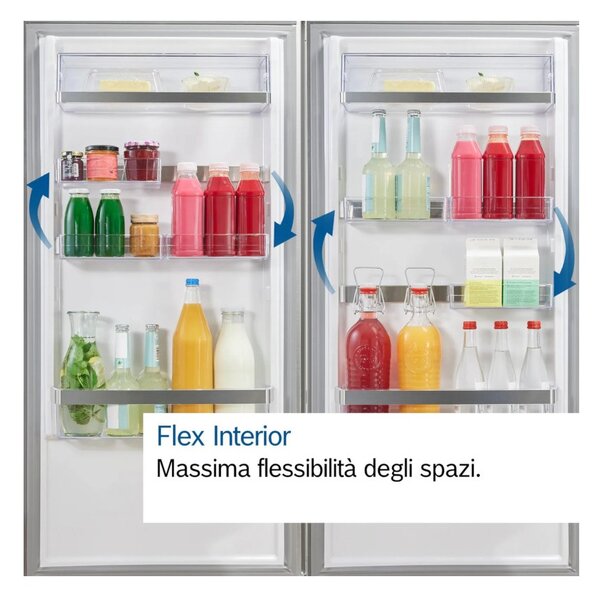 Bosch KGN39AIAU Inox Frigorifero Combinato 203x60 NoFrost VitaFresh 0°C Inverter Silent 29dB Maniglie Serie6
