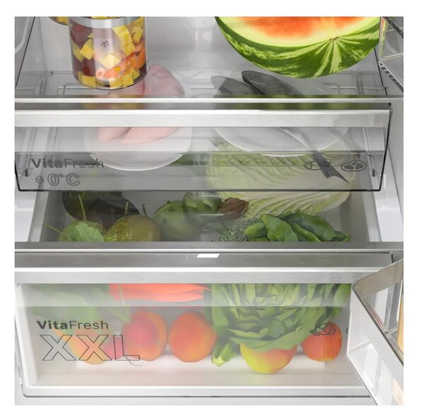 Bosch KGN39AIAU Inox Frigorifero Combinato 203x60 NoFrost VitaFresh 0°C Inverter Silent 29dB Maniglie Serie6