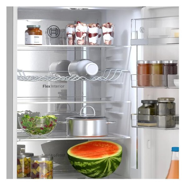 Bosch KGN39AIAU Inox Frigorifero Combinato 203x60 NoFrost VitaFresh 0°C Inverter Silent 29dB Maniglie Serie6