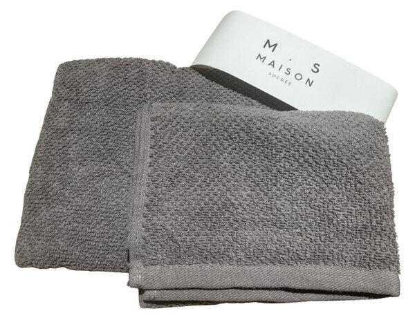 Maison Sucrée Asciugamani Viso e Ospite Pepe var.25 Pietra Spugna 100% Cotone