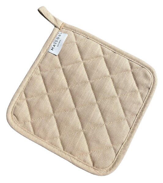 Maison Sucrée Presina Classica Trapuntata Essenziale var.04 Tortora 19x19cm Misto Lino