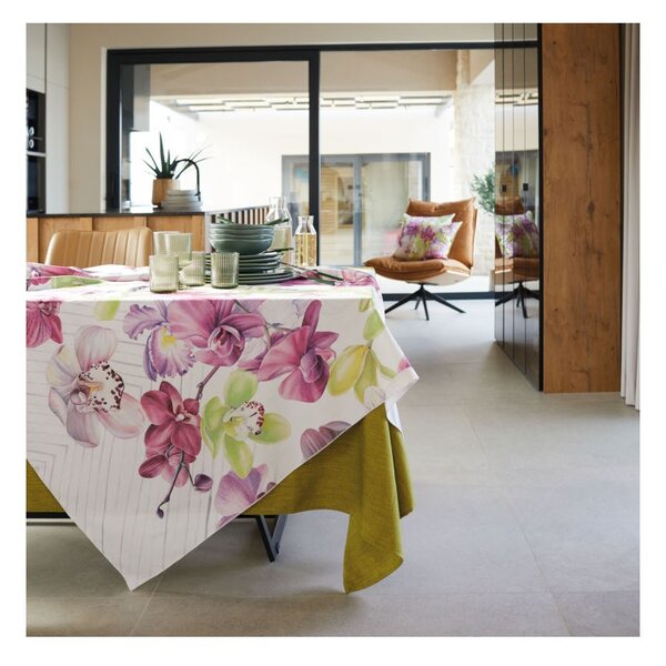 Maison Sucrée Tovaglia Korin Orchidea 155x225 Tessuto AntiMacchia NoStiro