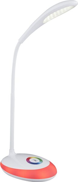 Lampada da tavolo LED RGB, con fareto orientabile, dimmer touch, altezza 48 cm, marca MINEA