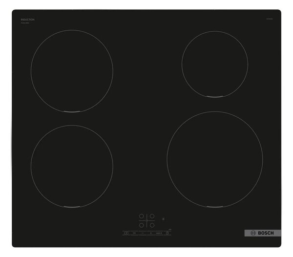 Bosch PUE611BB5E Piano Cottura Induzione 60cm 4 Zone PowerBoost touchControl Timer Serie4