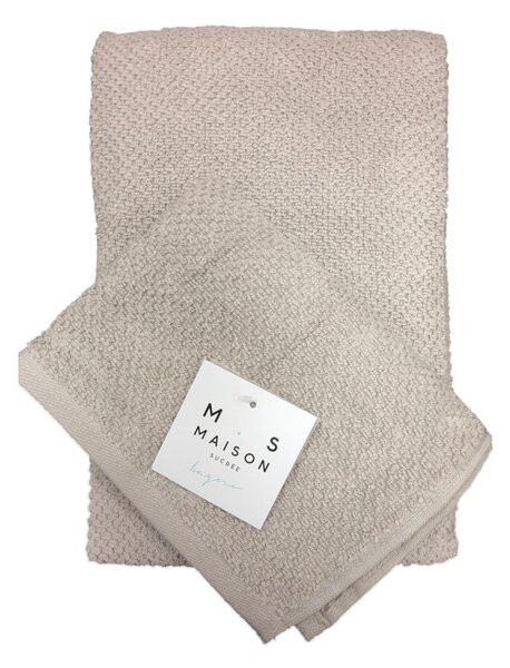 Maison Sucrée Asciugamani Viso e Ospite Pepe var.06 Perla Spugna 100% Cotone