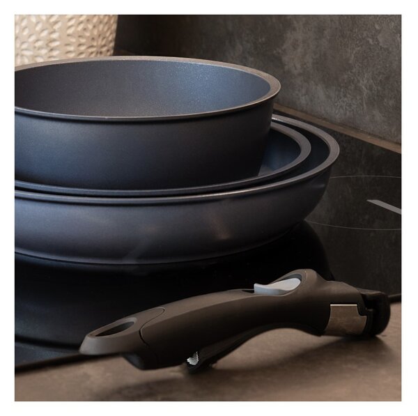 Barazzoni Keramos Facile Padella 1,8L 24cm Ceramica Alluminio Manico Staccabile Optional Funziona su Gas Elettrico Induzione