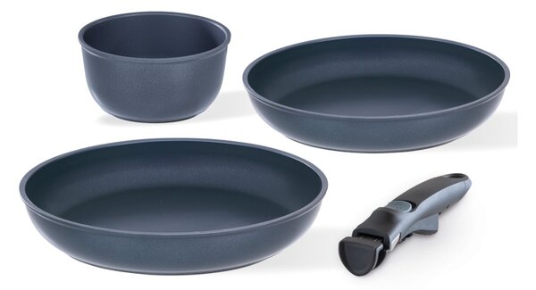 Barazzoni Keramos Facile Casseruola 2,4L 20cm Ceramica Alluminio Manico Separato Optional Funziona su Gas Elettrico Induzione