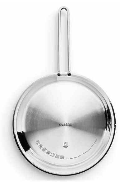 Eva Solo Padella 28cm Laser Titanium Inox Riciclato 90% Slip-Let Antiaderente x Gas Elettrico Induzione Forno