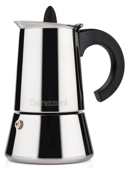 Barazzoni Caffettiera Inox 2 Tazze Diametro 8,5cm per Piani Induzione Gas Elettrico