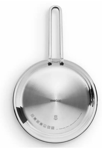 Eva Solo Padella 20cm Laser Titanium Inox Riciclato 90% Slip-Let Antiaderente x Gas Elettrico Induzione Forno