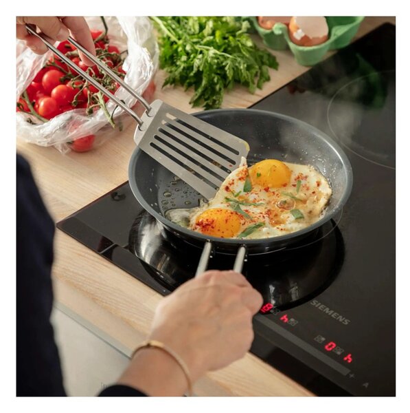Eva Solo Padella 28cm Laser Titanium Inox Riciclato 90% Slip-Let Antiaderente x Gas Elettrico Induzione Forno