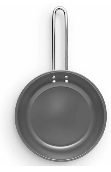 Eva Solo Padella 20cm Laser Titanium Inox Riciclato 90% Slip-Let Antiaderente x Gas Elettrico Induzione Forno