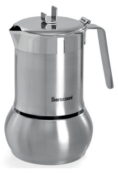 Barazzoni CaffeTummy Inox 4 Tazze 2 con Riduttore Diametro 10,4cm per Piani Induzione Gas Elettrico