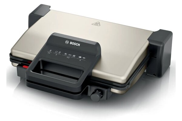 Bosch TCG3302 Silver Bistecchiera 2000W 3 Posizioni Piastre Rimovibili Lavabili in Lavastoviglie 22x31cm