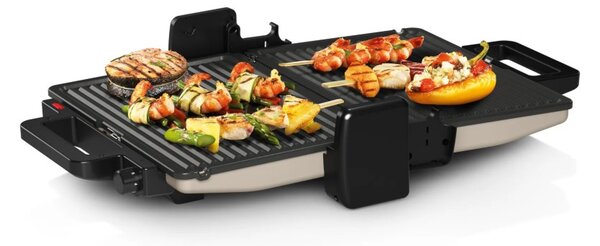 Bosch TCG3302 Silver Bistecchiera 2000W 3 Posizioni Piastre Rimovibili Lavabili in Lavastoviglie 22x31cm
