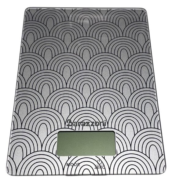 Barazzoni Bilancia da Cucina Silver Digitale Rettangolare 23x17cm Portata max 5kg Frazione 1g