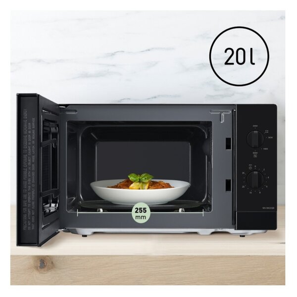 Panasonic NN-SM22QBEPG Black Microonde 20Litri 800Watt Piatto 25,5cm Comandi Meccanici