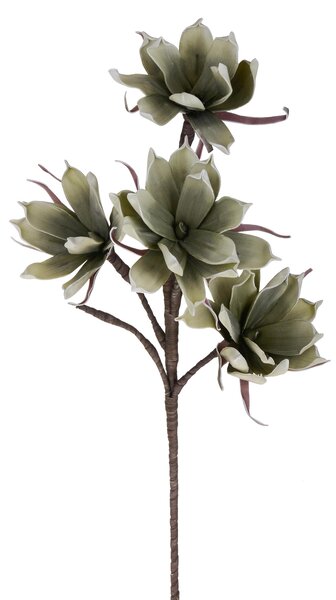 Set 2 Magnolie Composta da 4 Fiori Artificiali Altezza 95 cm Verde