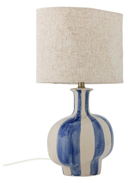 Lampada da tavolo Alida, color crema/blu, altezza 46 cm - Bloomingville Bloomingville, Alida, Blu, Camera da letto, Ceramica, Scandinavo